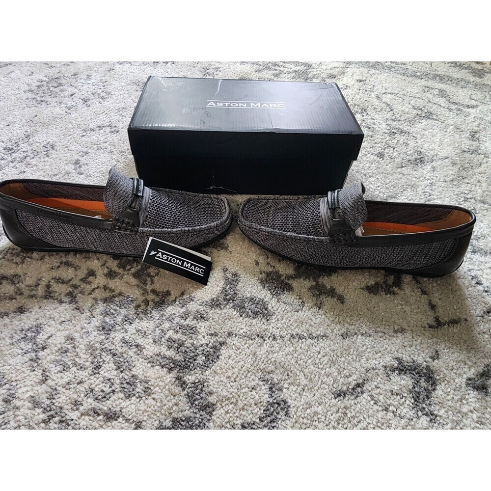 NEW Aston Marc Walk 02 Men's Shoe Size 13 M Grey Breathable Mesh Slip On Loafers - Picture 2 of 10